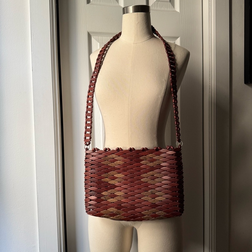 Vintage Beaded Crossbody Bag